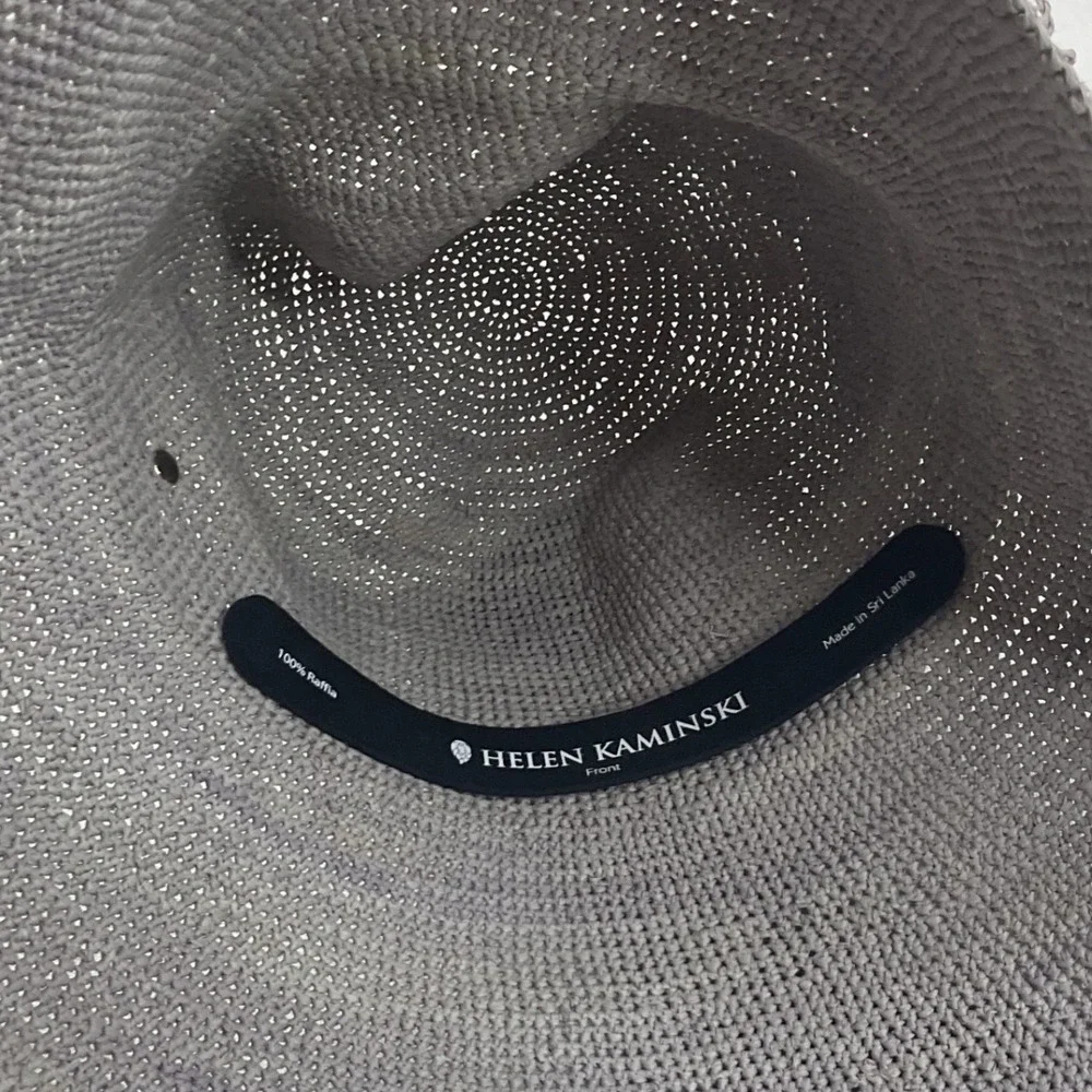 Helen Kaminski sun hat bucket Raffia Wide Brim Packable Adjustable Tie Logo